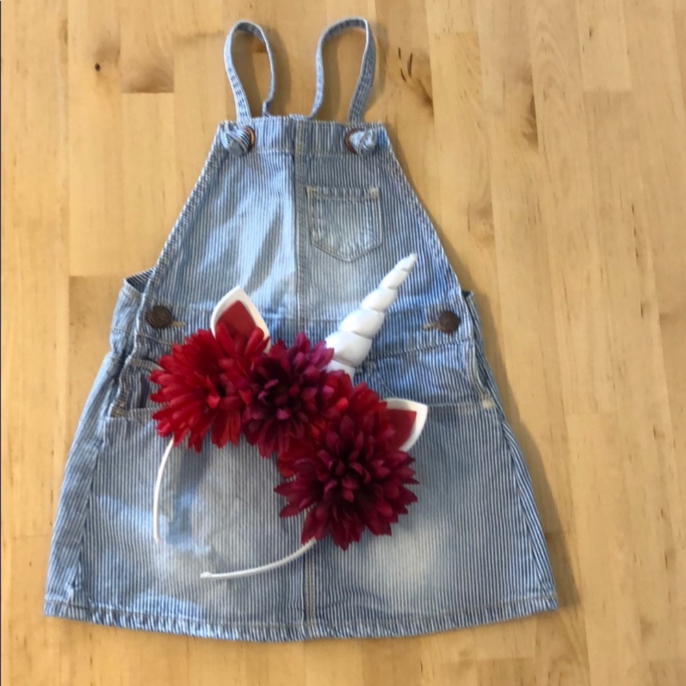 🐥EUC Osh Kosh Toddler Overall Dress